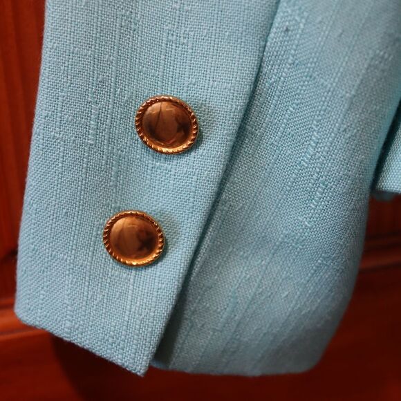 Kasper Vintage Blue Skirt Suit 10 - Picture 4 of 16